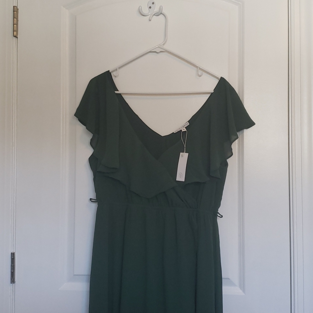 Baltic Born Katya Ruffle Maxi Dress - Evergreen